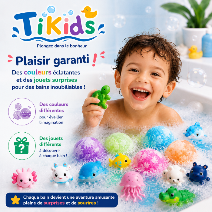Coffret Bombes de Bain Enfants avec Jouets Surprises