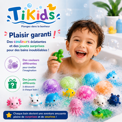 Coffret Bombes de Bain Enfants avec Jouets Surprises