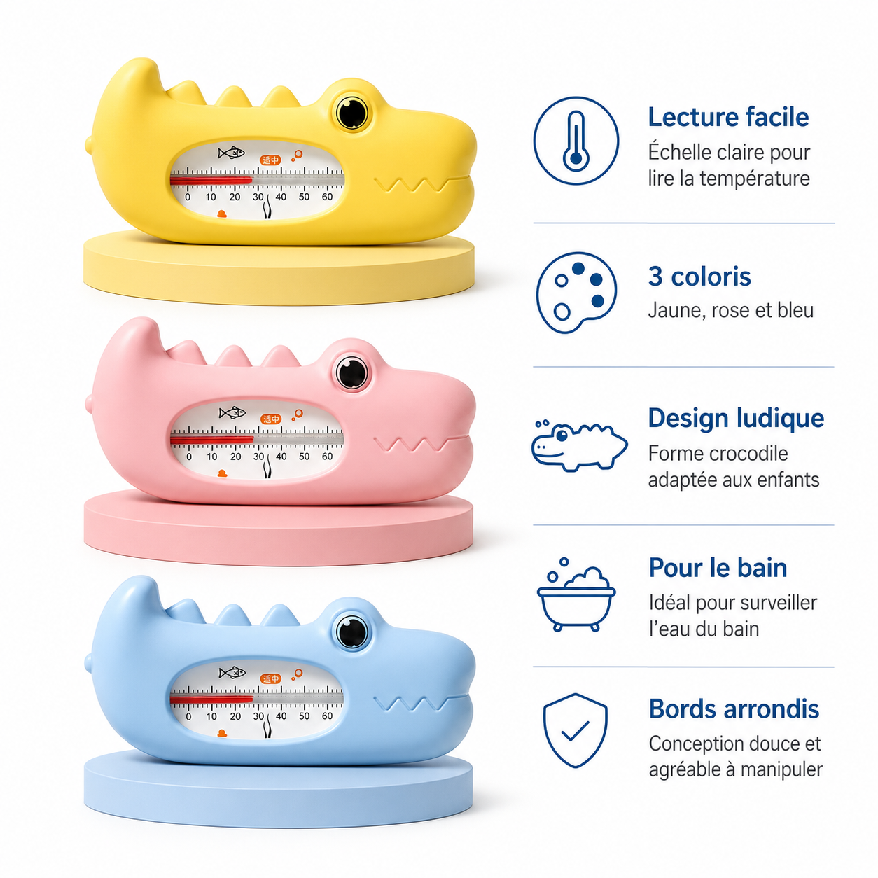 Thermomètre de bain flottant pour bébé