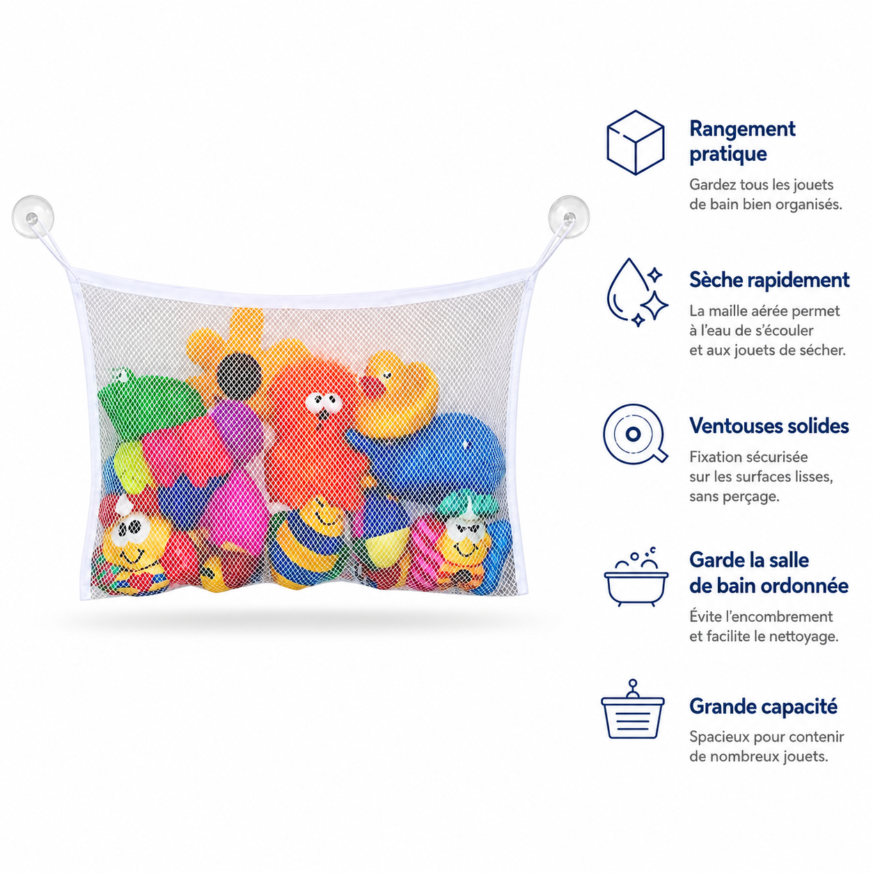 Filet de rangement jouets de bain