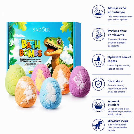 Bombes de bain œuf de dinausore